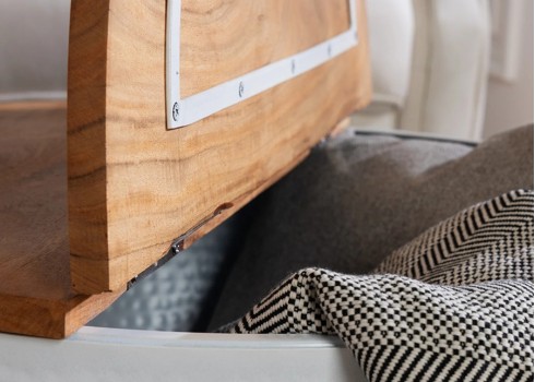 Diivanilaud ORIENT valge / pruun, D60xH32 cm