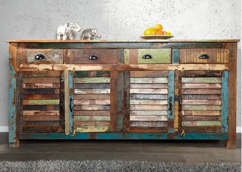 Kummut JAKARTA pruun / värviline, 160x45xH92 cm