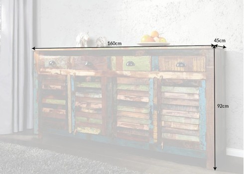 Kummut JAKARTA pruun / värviline, 160x45xH92 cm