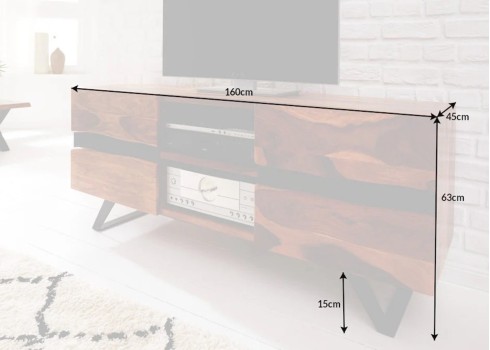 Tv-alus AMAZONAS sheesham, 160x45xH63 cm