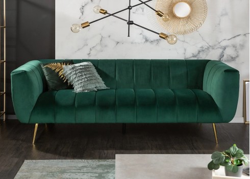 Diivan NOBLESSE smaragdroheline, 225x90xH80 cm