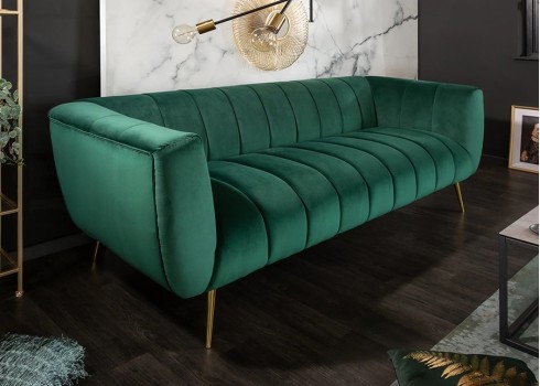 Diivan NOBLESSE smaragdroheline, 225x90xH80 cm