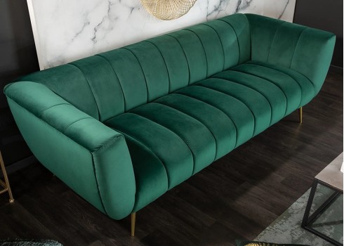 Diivan NOBLESSE smaragdroheline, 225x90xH80 cm
