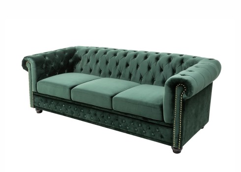 Diivan CHESTERFIELD roheline, 205x87xH73 cm