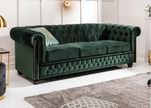 Diivan CHESTERFIELD roheline, 205x87xH73 cm