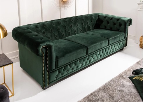 Diivan CHESTERFIELD roheline, 205x87xH73 cm