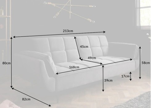 Diivanvoodi BOUTIQUE hall, 213x82xH80 cm