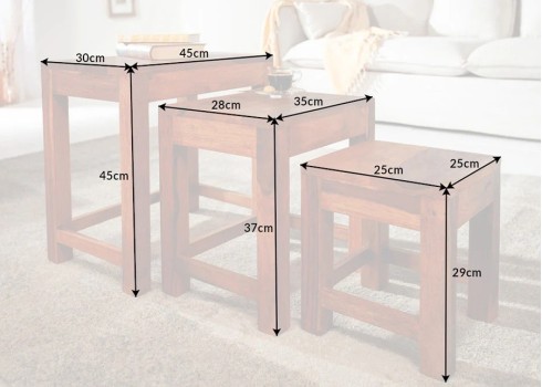 Abilaudade komplekt MONSOON sheesham, 3 tk