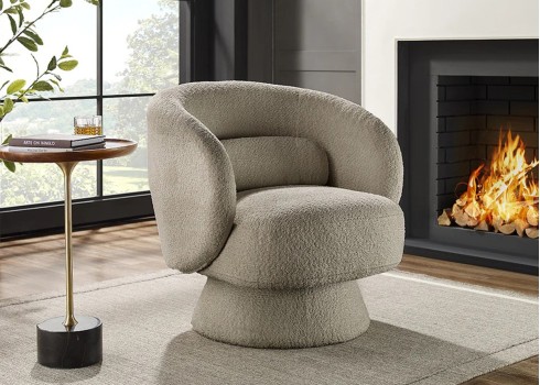 Tugitool BOSSA NOVA hallikasbeež, 76x75xH76 cm