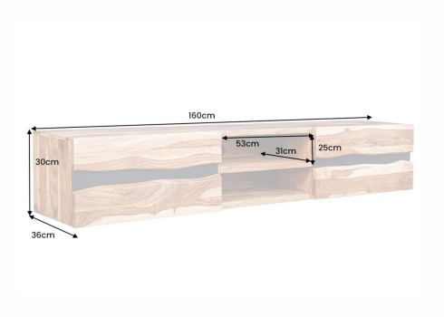 Tv-alus AMAZONAS sheesham, 160x36xH30 cm