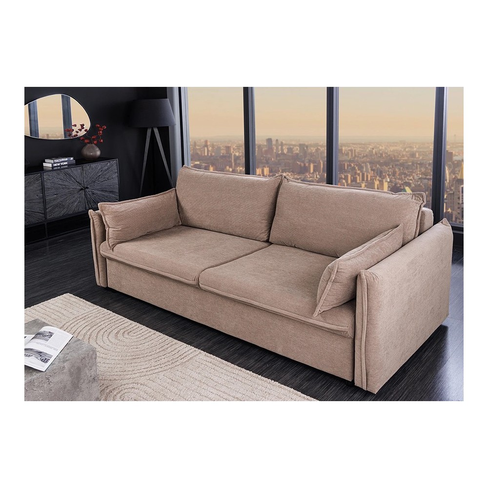 Diivanvoodi APARTMENT pruun, mööbel, elutoamööbel, magamistoamööbel, diivanvoodid, lahtikäiv diivan, diivan, diivanid