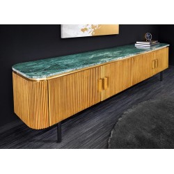 Tv-alus VENEZIANO roheline marmor / messing, 160x40xH50 cm