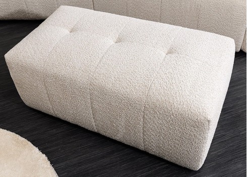 Tumba ROYAL beež buklee, 118x60xH44 cm