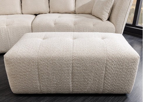 Tumba ROYAL beež buklee, 118x60xH44 cm