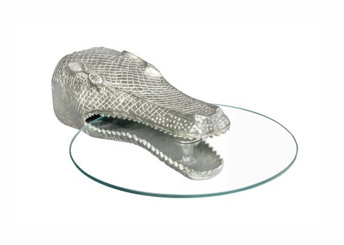 Abilaud CROCODILE hõbe, 46x61xH24 cm