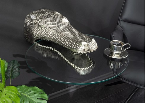 Abilaud CROCODILE hõbe, 46x61xH24 cm