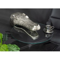 Abilaud CROCODILE hõbe, 46x61xH24 cm