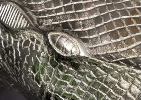 Abilaud CROCODILE hõbe, 46x61xH24 cm