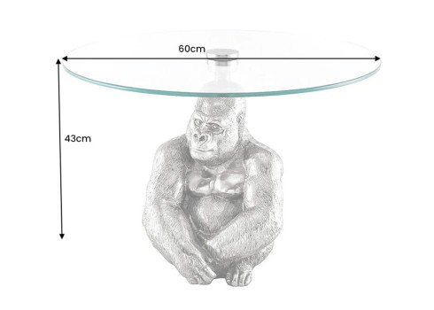 Diivanilaud KONG hõbedane, D60xH43 cm