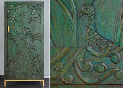 Kapp PEACOCK roheline, 72x45xH166 cm