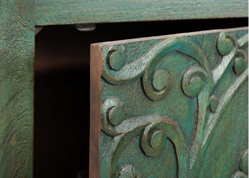 Kapp PEACOCK roheline, 72x45xH166 cm