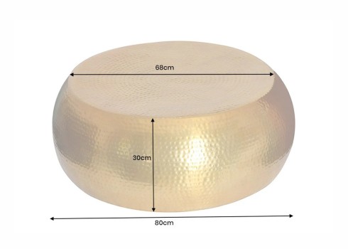 Diivanilaud ORIENT kuldne, 80x80xH30 cm