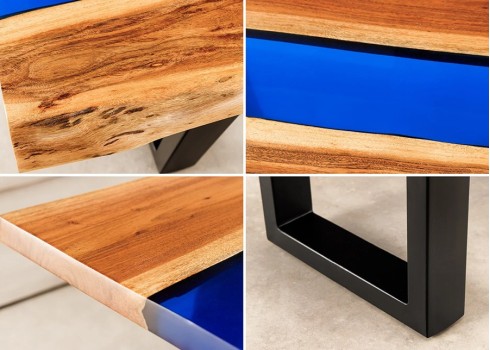 Diivanilaud LIQUID akaatsia / sinine, 110x50xH45 cm