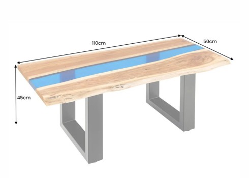 Diivanilaud LIQUID akaatsia / sinine, 110x50xH45 cm