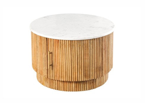 Diivanilaud TRES CHIC marmor / mango, D60xH40 cm