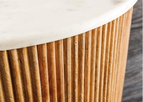 Diivanilaud TRES CHIC marmor / mango, D60xH40 cm