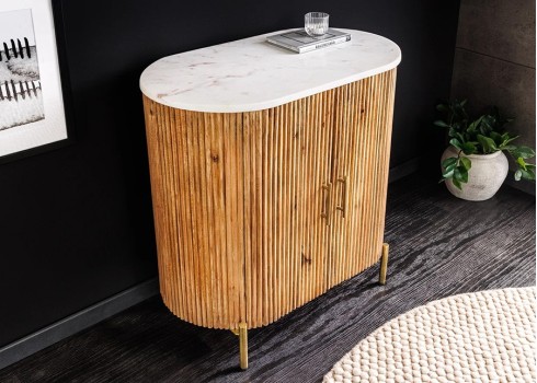 Kummut TRES CHIC marmor / mango, 70x40xH76 cm