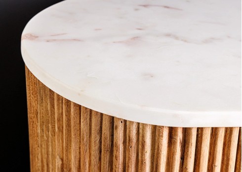 Kummut TRES CHIC marmor / mango, 70x40xH76 cm