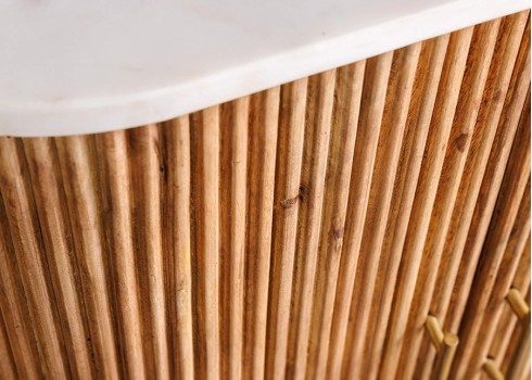 Kummut TRES CHIC marmor / mango, 70x40xH76 cm