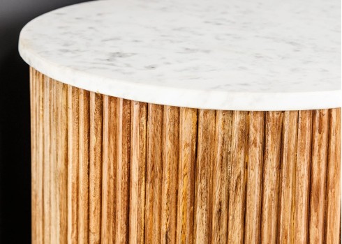 Kummut TRES CHIC marmor / mango, 102x43xH76 cm