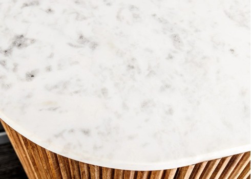 Kummut TRES CHIC marmor / mango, 102x43xH76 cm