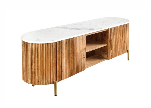 Tv-alus TRES CHIC marmor / mango, 140x44xH50 cm