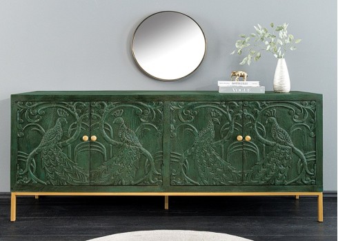 Kummut PEACOCK roheline, 175x38xH76 cm