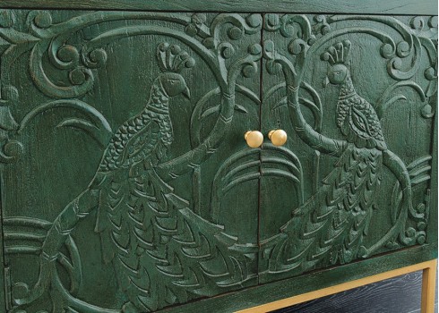 Kummut PEACOCK roheline, 175x38xH76 cm