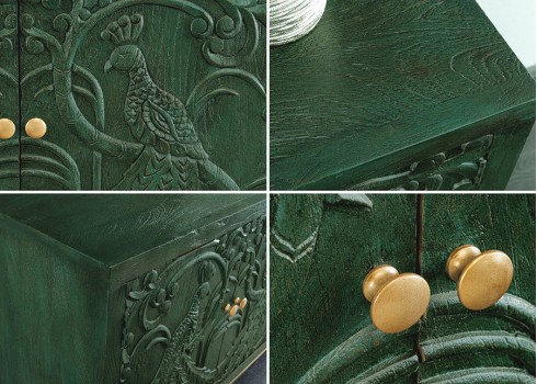 Kummut PEACOCK roheline, 175x38xH76 cm