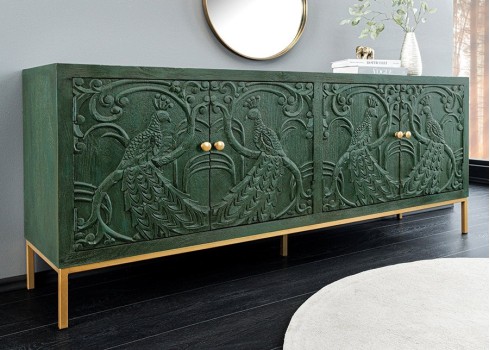 Kummut PEACOCK roheline, 175x38xH76 cm