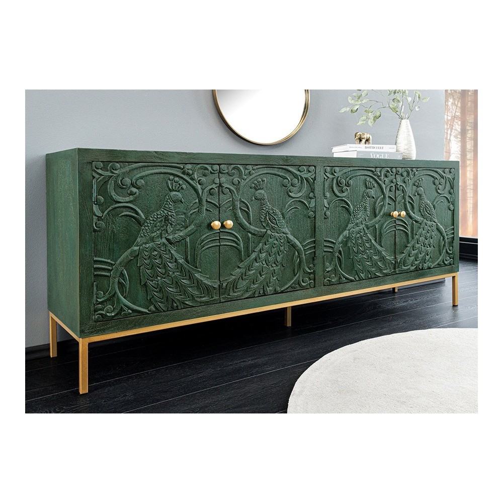 Kummut PEACOCK roheline, 175x38xH76 cm