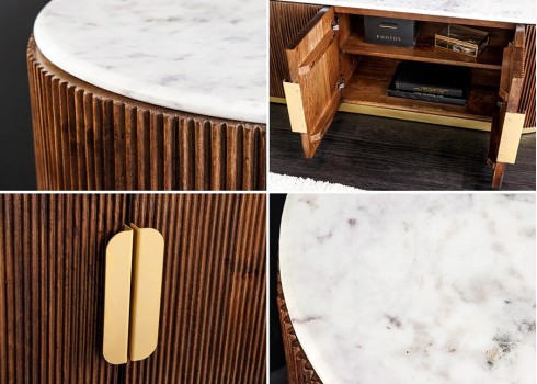 Tv-alus GATSBY pruun / valge, 170x45xH45 cm