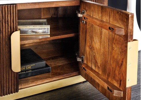 Tv-alus GATSBY pruun / valge, 170x45xH45 cm