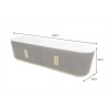 Tv-alus GATSBY pruun / valge, 170x45xH45 cm