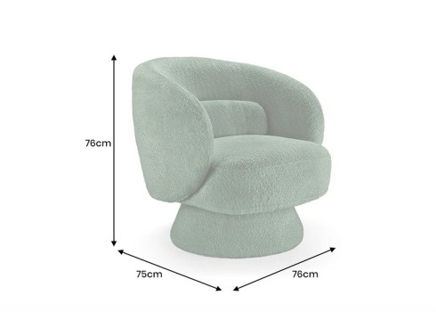 Tugitool BOSSA NOVA roheline, 76x75xH76 cm