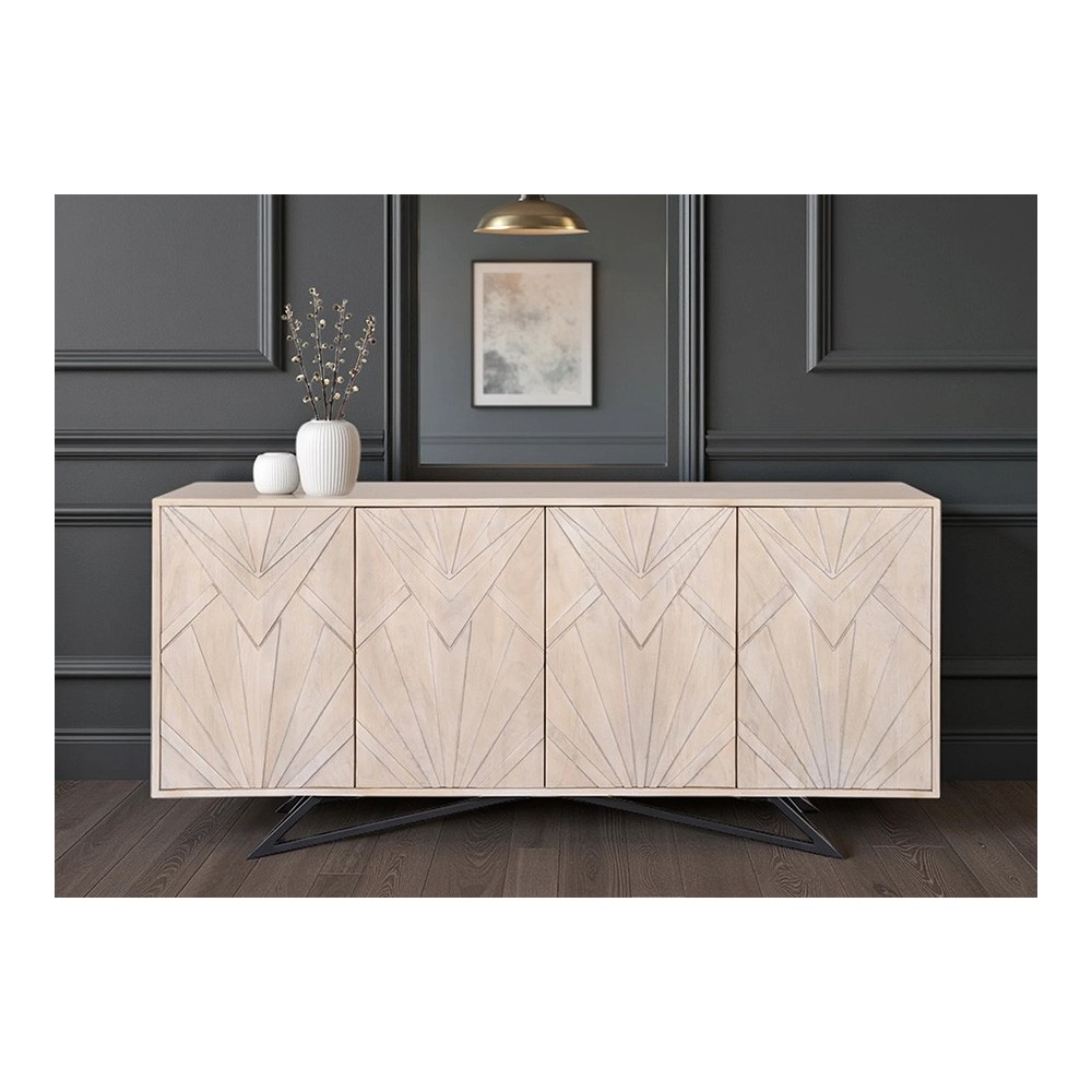 Kummut METROPOLITAN hele puit, 170x38xH80 cm