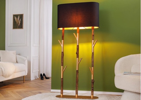 Põrandavalgusti nagiga WARDROBE pruun / kuldne, 70x20xH150 cm