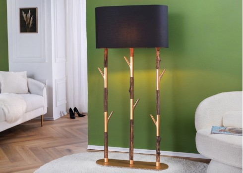 Põrandavalgusti nagiga WARDROBE pruun / kuldne, 70x20xH150 cm