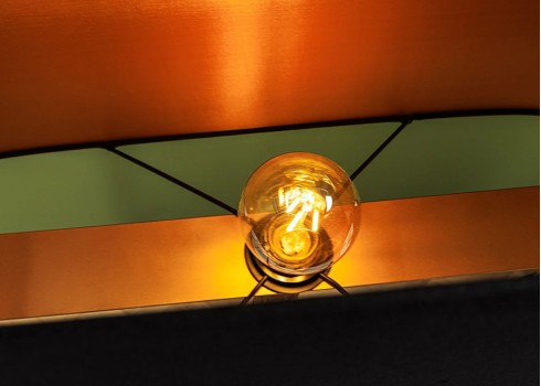 Põrandavalgusti nagiga WARDROBE pruun / kuldne, 70x20xH150 cm