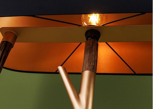 Põrandavalgusti nagiga WARDROBE pruun / kuldne, 70x20xH150 cm